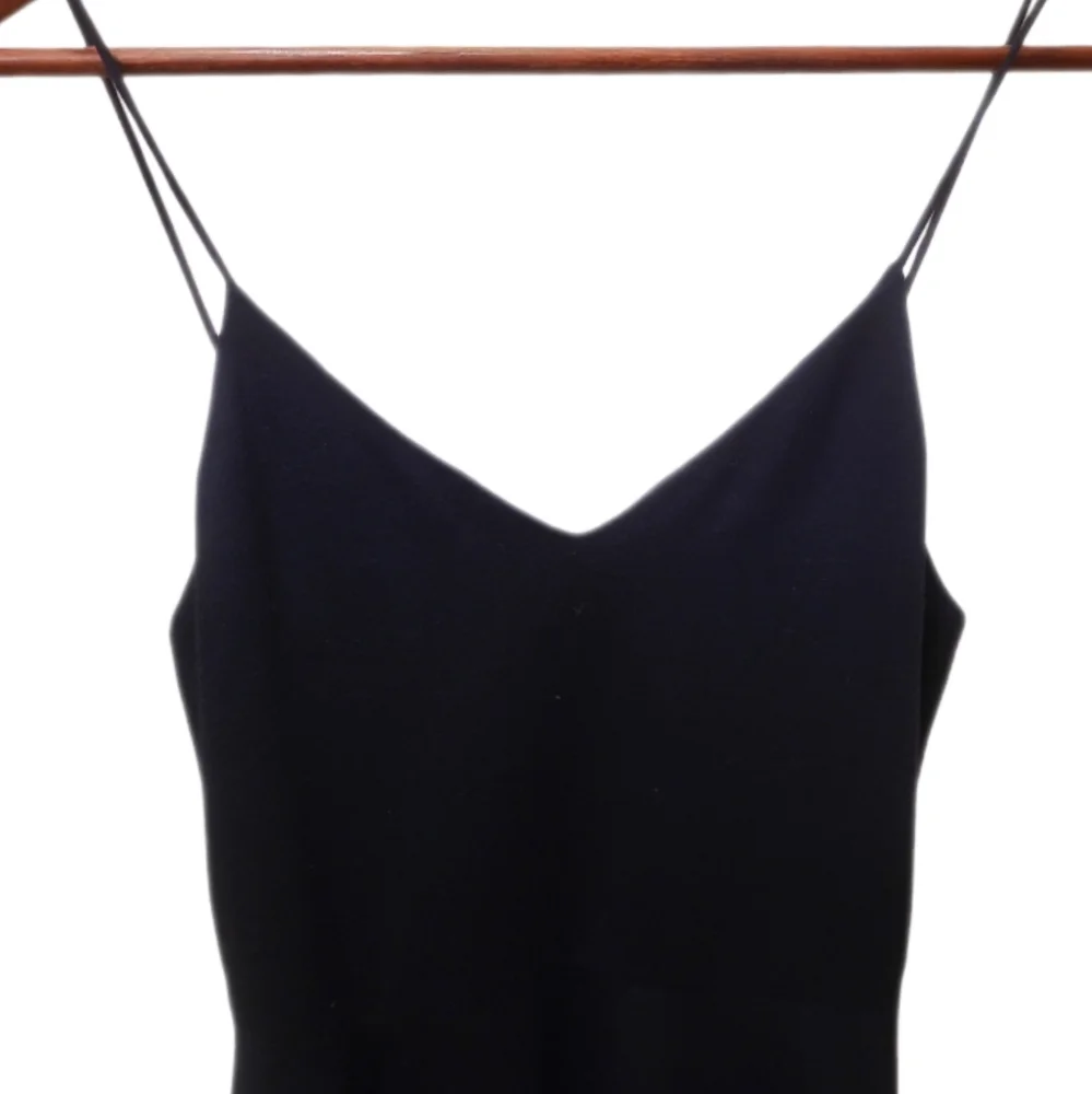 ALICE + OLIVIA | Dark Blue Flared Spaghetti Strap Mini Dress in Size 2 - Picture 3 of 7
